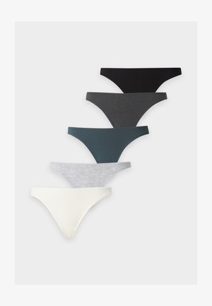 Even&Odd by Zalando, BRAZILIAN SUPER THONG 5 PACK - Culotte brésilienne - black/grey shades/white