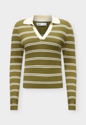 ONLY, ONLKAYA - Μπλούζα με μακριά μανίκια - babys breath stripes:sphagnum