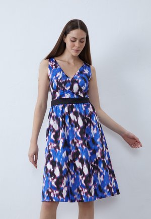 Day dress - black/blue/white