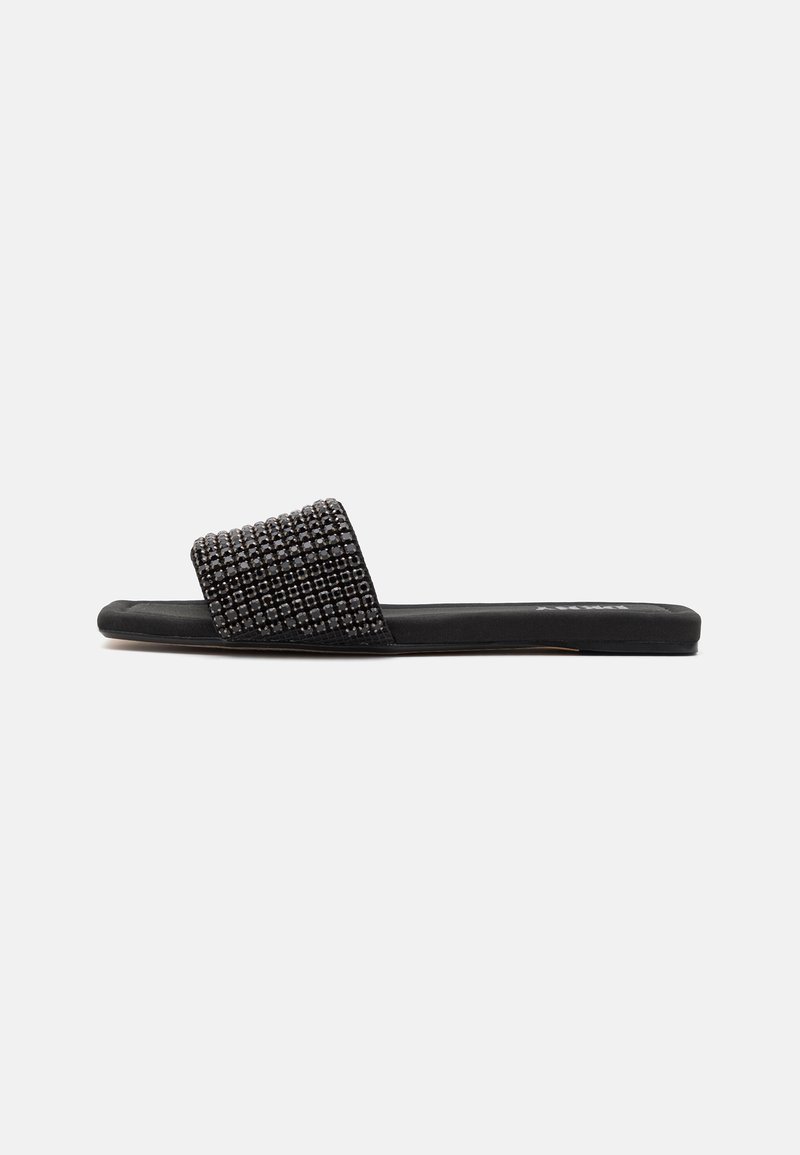 DKNY DEVLYN FLAT SLIDE - Pantoletai - black