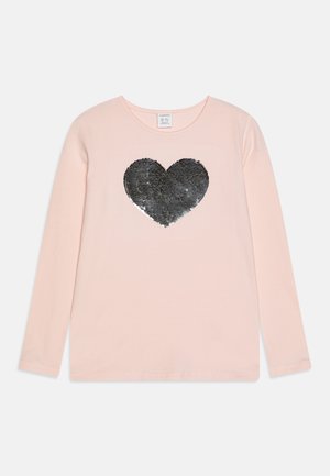 TOP HEART FLIP SEQUINS - Ilgarankovis viršutinės dalies drabužis - light pink