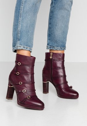 Botines de tacón - bordeaux