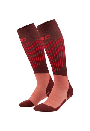 SKI COMPRESSUON ULTRALIGHT TALL - Kniestrümpfe - brown dark red