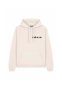 C'EST LA VIE EMBROIDERY - Kapuzenpullover - off white