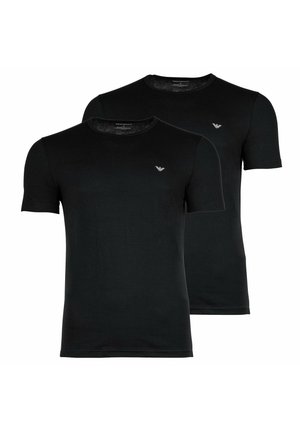 , 2ER PACK - SOFT TOUCH , RUNDHALS, STRETCH  - T-Shirt basic - schwarz