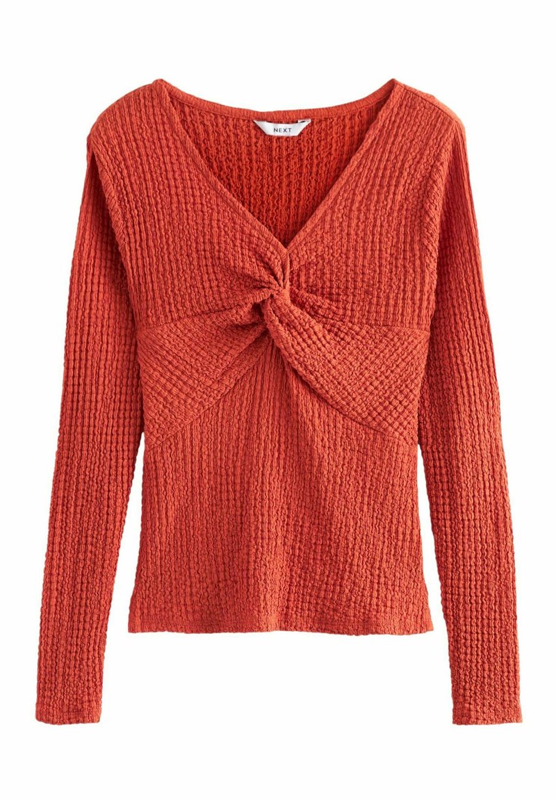 Next TWIST  FRONT - Långärmad tröja - rust orange