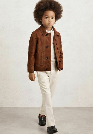 BRIGHTON RELAXED-FIT PLEATED TAPERED  - Tygbyxor - off white