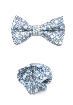 SET MIT DEZENTEM BLUMENMUSTER - Pocket square - grün