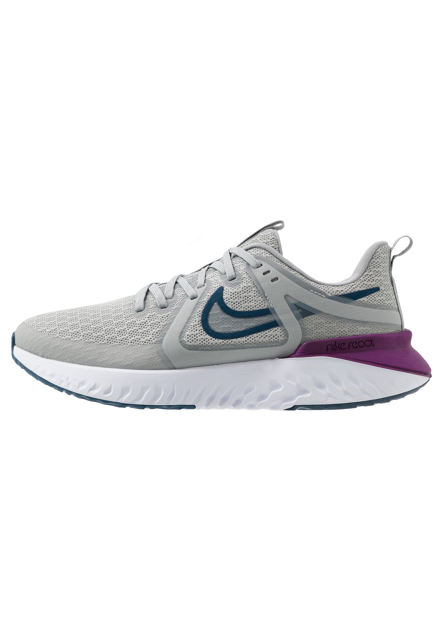 LEGEND REACT 2 - Zapatillas de running neutras - light smoke grey/valerian blue/vivid purple/white LEGEND REACT 2 - Zapatillas de running neutras - light smoke grey/valerian blue/vivid purple/white