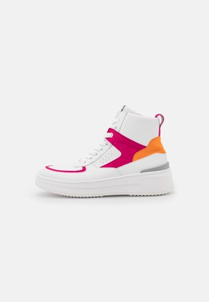 Høye joggesko - weiss/pink/jelly