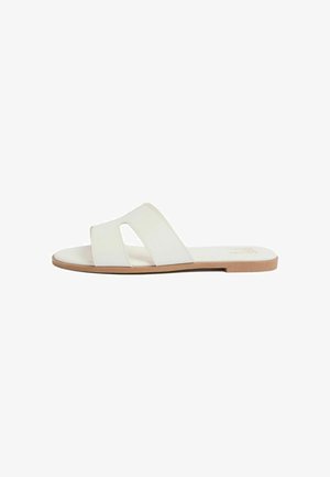 Friends Like These, WIDE FIT - COMFORT MULE CASUAL FLAT SANDALS . - Mules - faux leather white