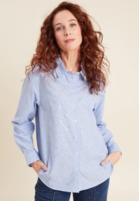 Breal LANGARM-MIT STRASS-VERZIERUNG - Camicia - couleur argent