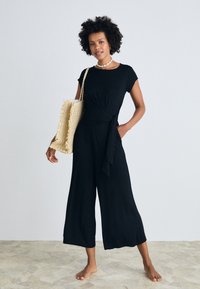LASCANA OVERALL CULOTTE FRONT TWIST - Paplūdimio reikmuo - schwarz