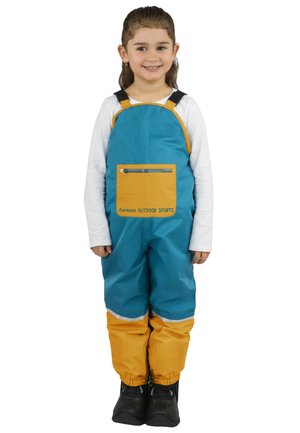 KINDER REGENHOSE MIT HOSENTRÄGERN - Dungarees - blau