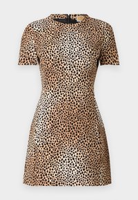 CHEETAH SHIFT MINI DRESS - Shift-haljina - bone