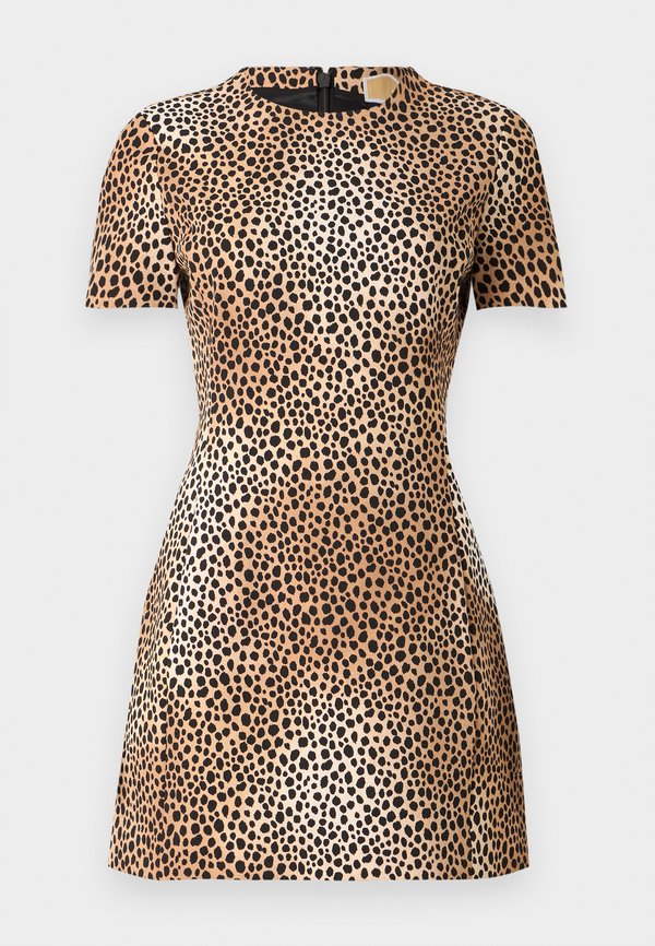 CHEETAH SHIFT MINI DRESS - Shift dress - bone2