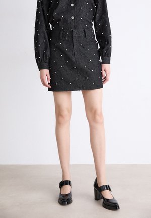 NORTH SKIRT - Gonna di jeans - black