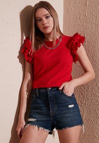 LELA Marškinėliai su spaudiniu - red