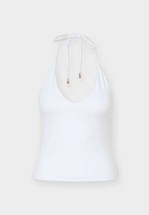 Abercrombie & Fitch, BARE SNATCHED SEAMLESS V NECK HALTER - Μπλούζα - white