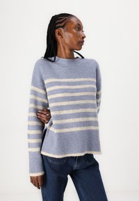 Pieces PCLINE O NECK - Pulover - faded denim