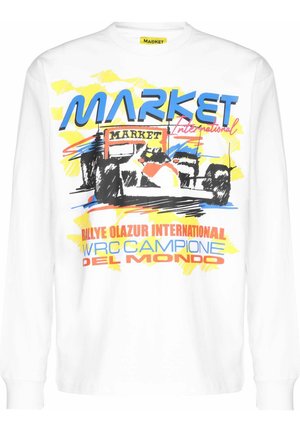 RACING STRIPE CHINATOWN - Long sleeved top - white