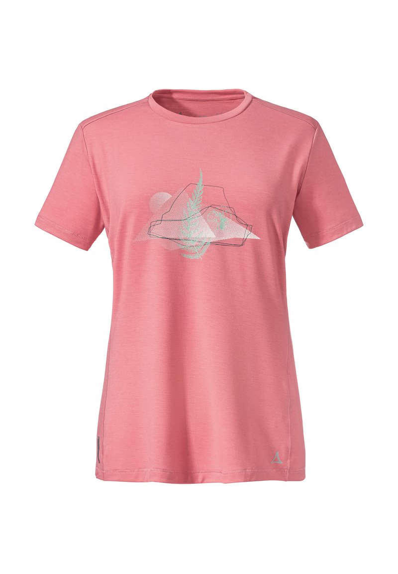 Schöffel T-shirt print donkerroze Schöffel T-shirt print donkerroze