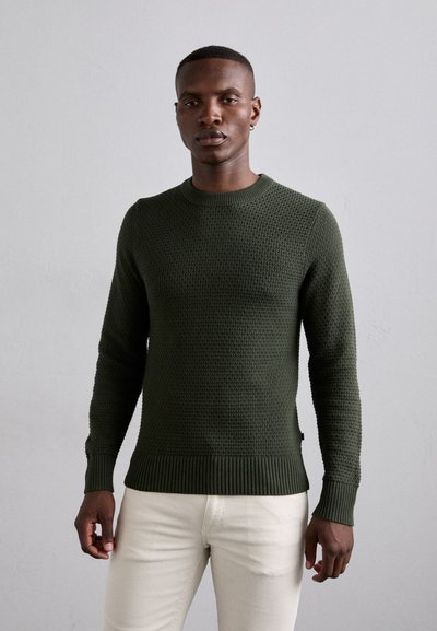 J.LINDEBERG OLIVER STRUCTURE - Pullover - forest green