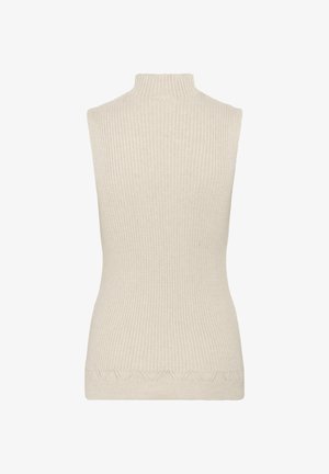 Cream DELA SLEEVELESS TURTLENECK - Viršus - oat melange