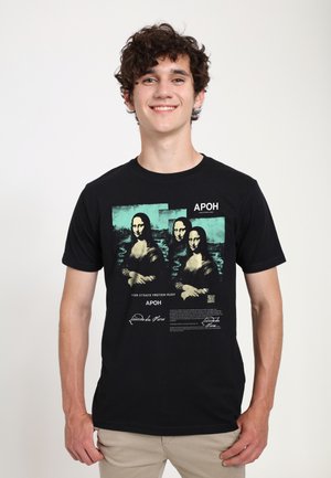 APOH LONDON MULTI MONA LISA - Print T-shirt - black