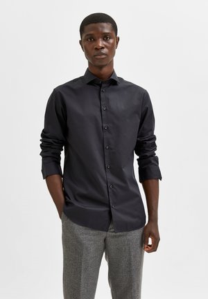 Selected, SLHSLIMETHAN SHIRT CUT AWAY - Ing - black