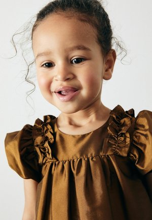 Next RUFFLE REGULAR FIT - Vestito elegante - olive green taffeta