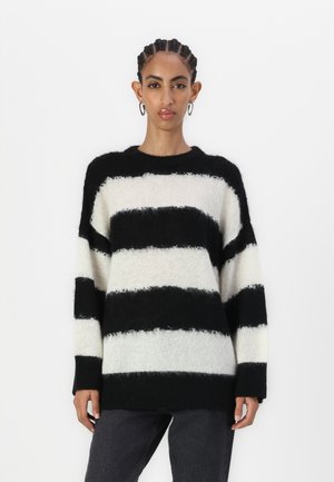 SLOOKIS - Strikkegenser - black/beige