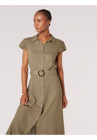 Apricot VINTAGE BUTTON - Blusenkleid - khaki