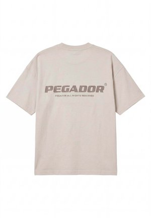 Pegador, ARENDAL LOGO HEAVY OVERSIZED TEE - T-shirt print - beige