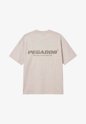 Pegador, ARENDAL LOGO HEAVY OVERSIZED TEE - T-Shirt print - beige