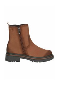Caprice ELEGANTE-WEITE MIT CLIMOTION - Botines con plataforma - cognac nubuc