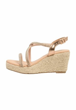 WIDE FIT-DIAMANTE JEWEL MULTI STRAP COMFORT - Espadrillos - nude
