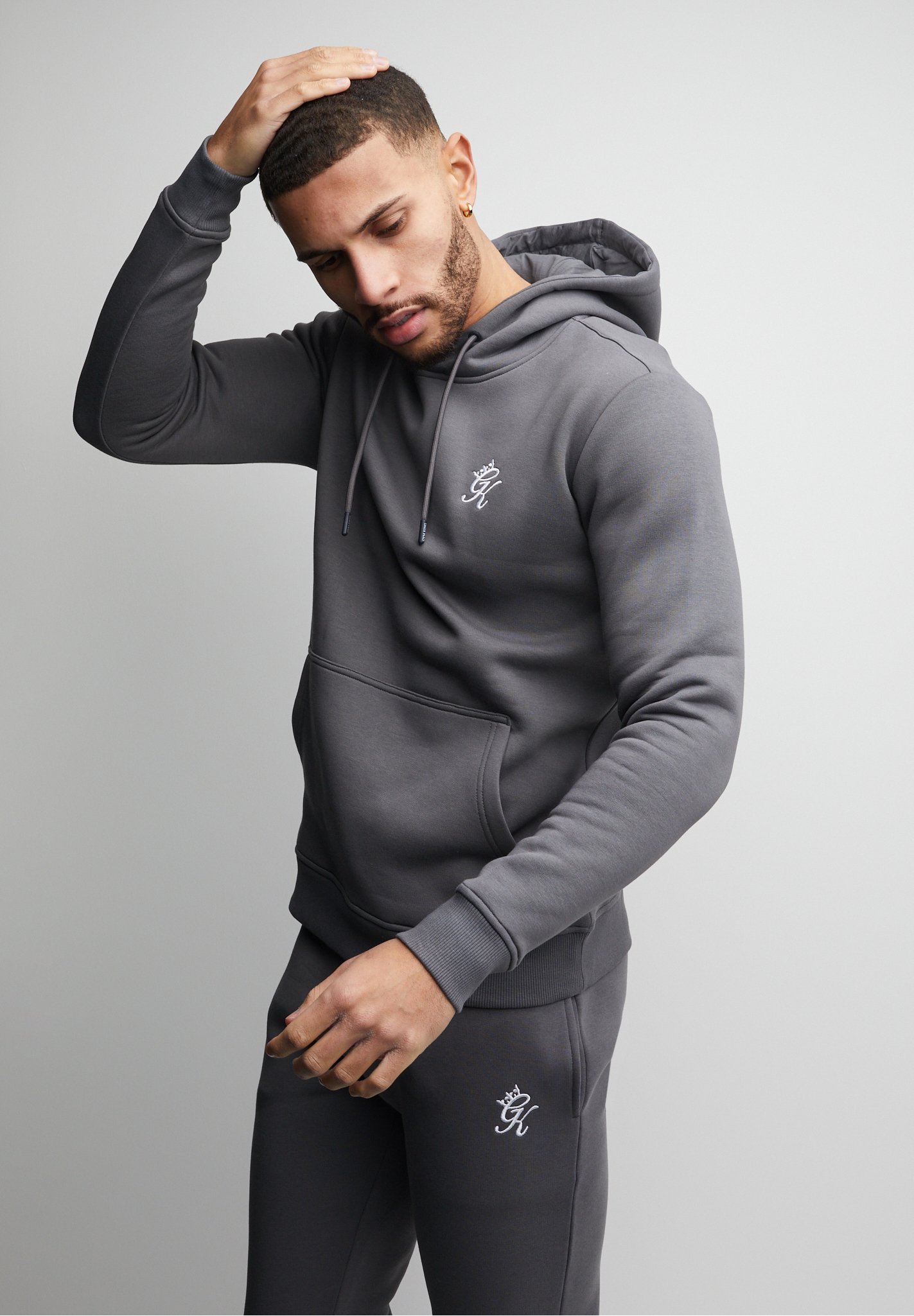 Gym King Hoodie - dark grey/grey 
