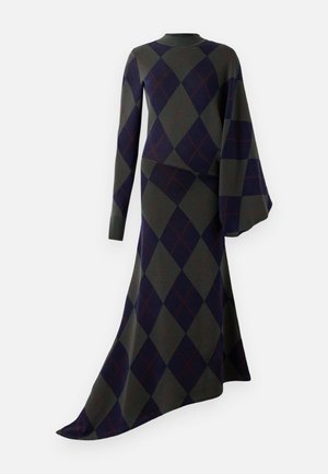 ARGYLE PATTERN DRESS - Φόρεμα-πουλόβερ - navy/green