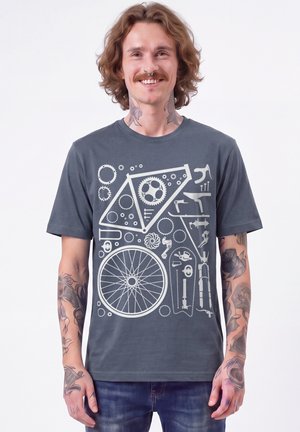 watapparel, FAHRRADTEILE UNISEX - T-shirt imprimé - blue grey
