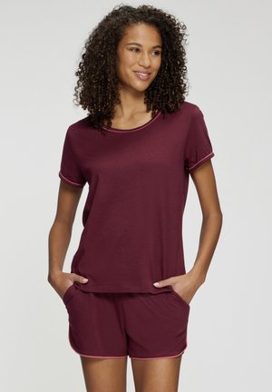 LASCANA, PYJAMASHORTS - Pantaloni del pigiama - bordeaux
