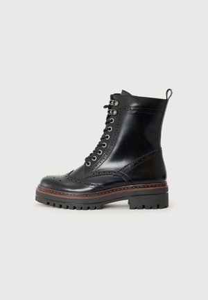 Tamaris Bottines à lacets - black matt