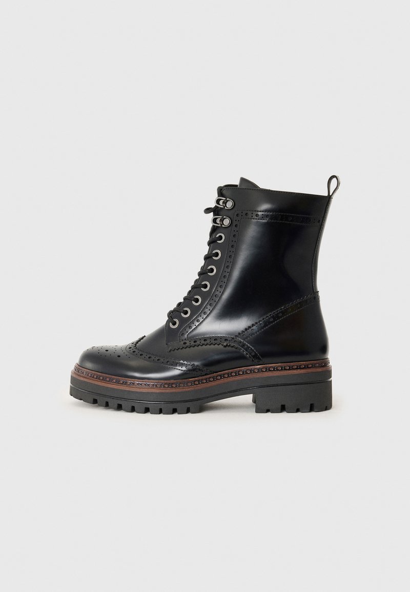 Tamaris Bottines à lacets - black matt