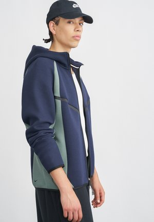 TECH JACKET - Zip-up sweatshirt - obsidian/clay green/black