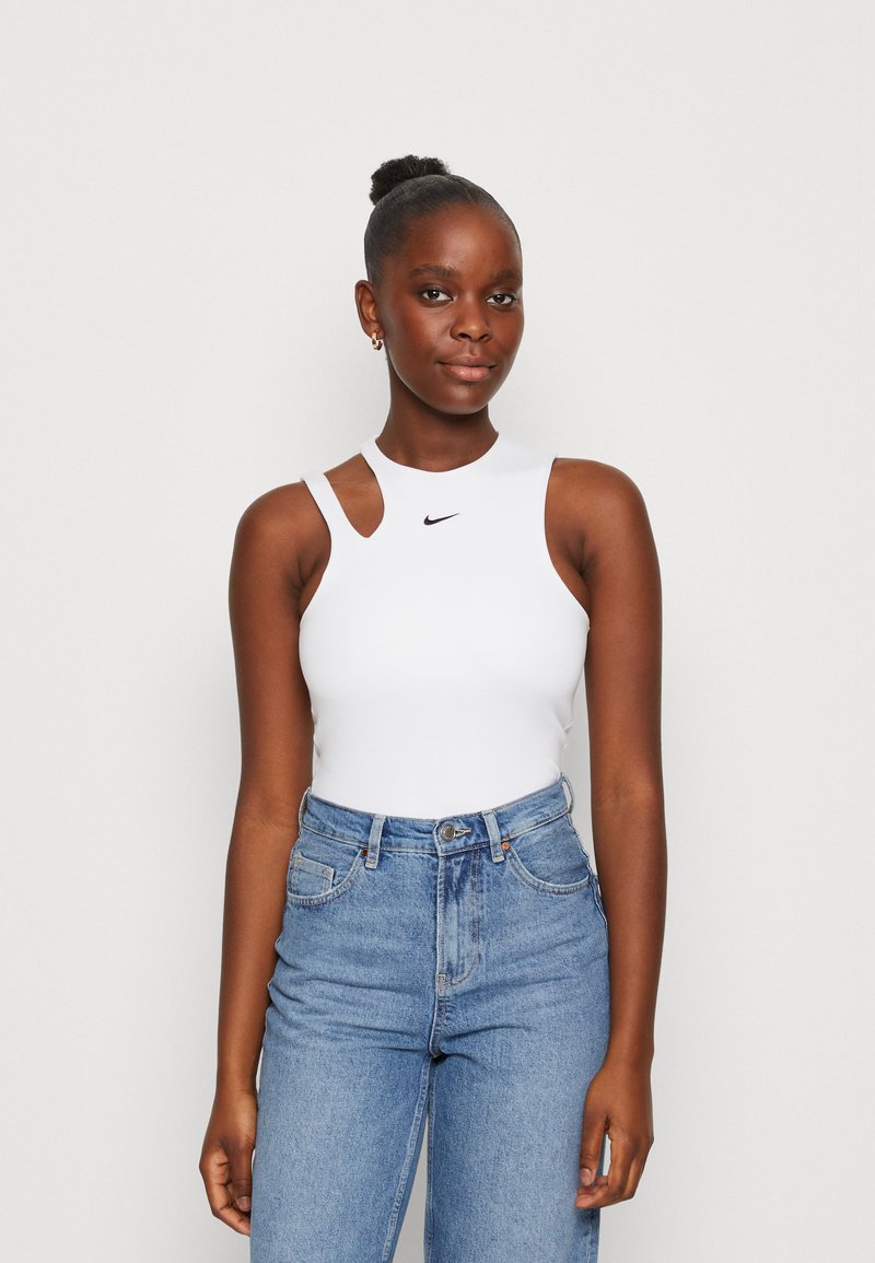 Nike Sportswear BODYSUIT TANK Top White black wei Zalando at nike-sportswear-bodysuit-tank-top-white-black-wei-zalando-at