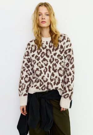 LEOPARD PRINT - Pullover - sand