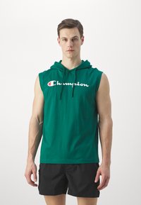 Champion ICONS HOODED SLEEVELESS - Top - dark green