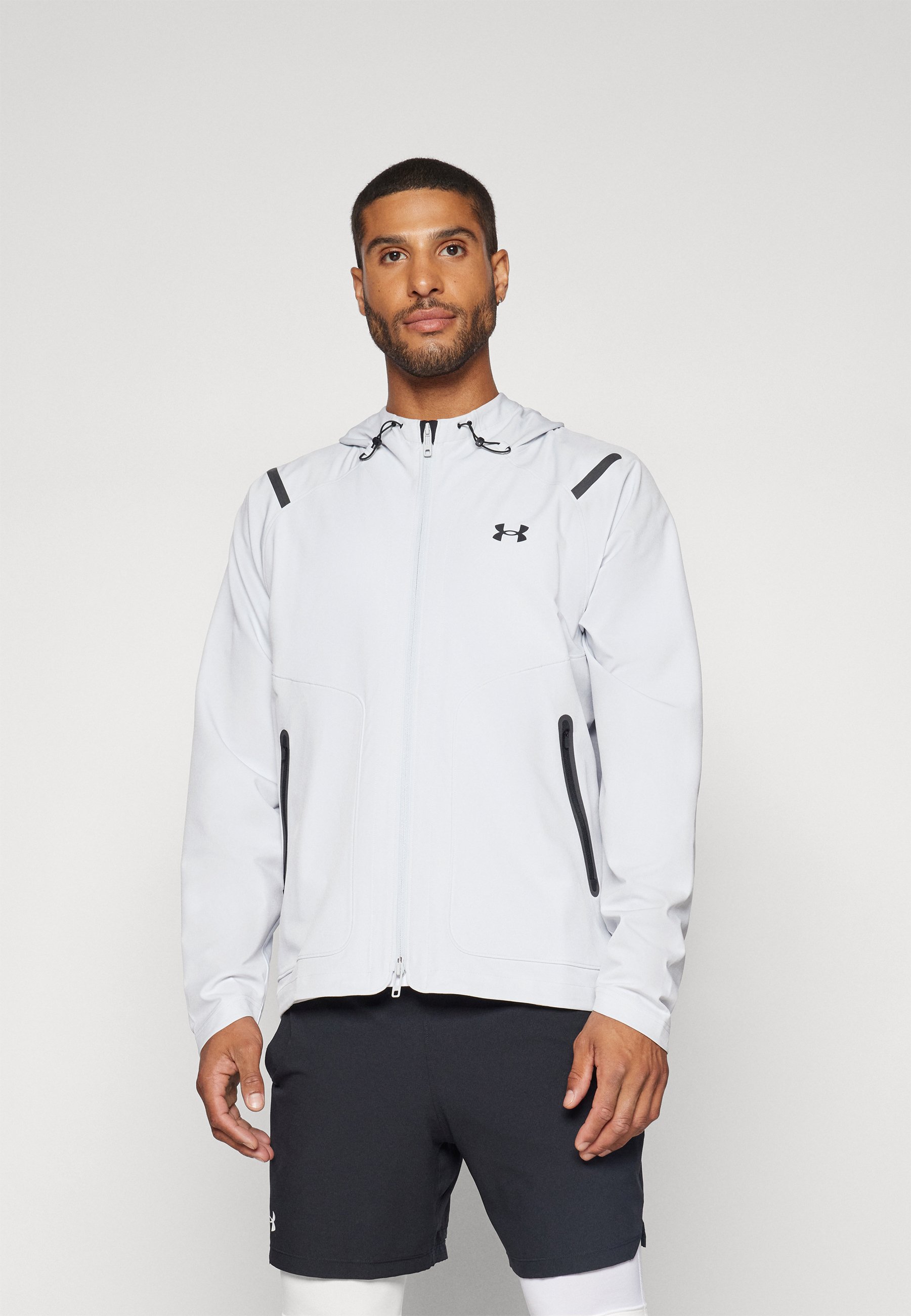 Champion - Sweat à Capuche à Grand Logo - Gris