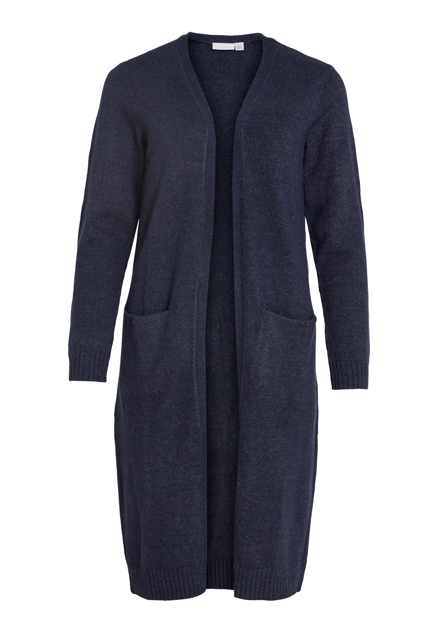 VILA VIRIL LONG CARDIGAN - Cardigan - total eclipse/dark blue