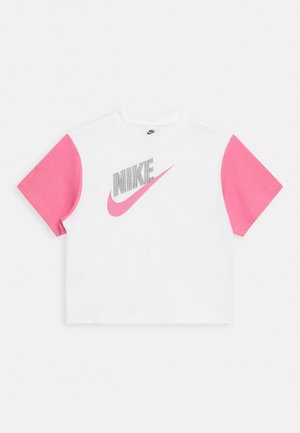 BOXY TEE - Apdrukāts T-krekls - white/pinksicle